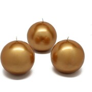 ZEST CANDLE Zest Candle CBZ-039 3 in. Metallic Gold Ball Candles -6pc-Box CBZ-039